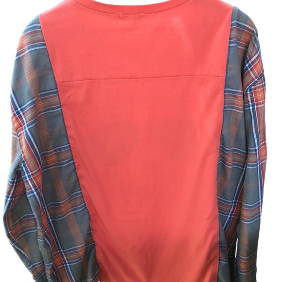 Upcycled Pullover Shirt, M-L: Reworked Scenic Route Graphic Tee, Camping Travel - Picture 8 of 11